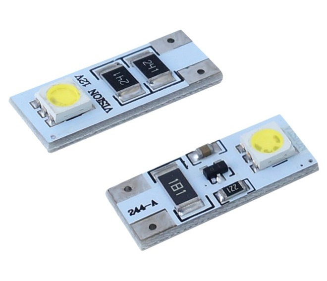 Set 2 Buc Led Vision T10 12V 2 SMD 5050 Canbus, Alb 58295