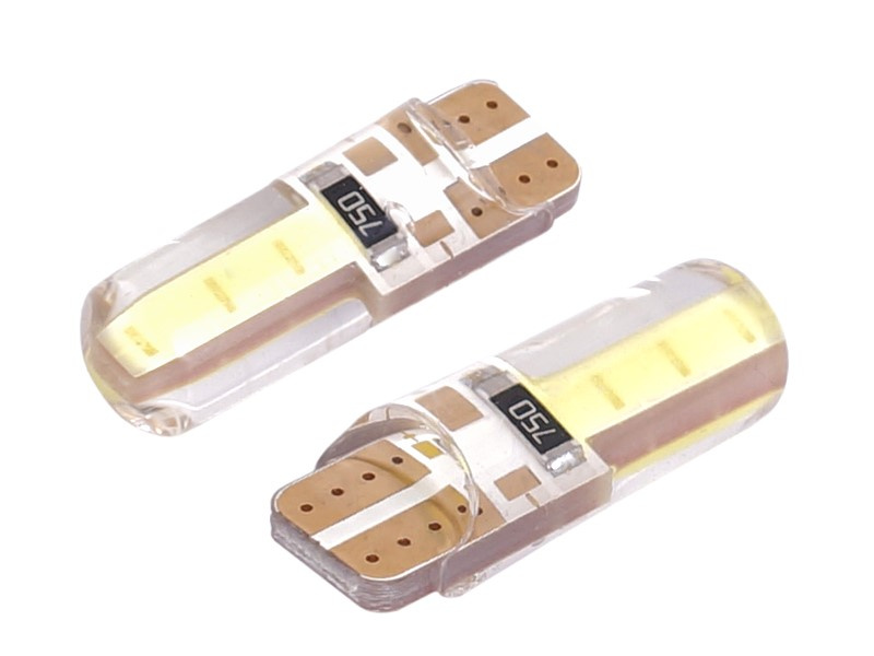 Set 2 Buc Led Vision T10 12V 2 SMD Cob Carcasă Din Silicon, Alb 58960