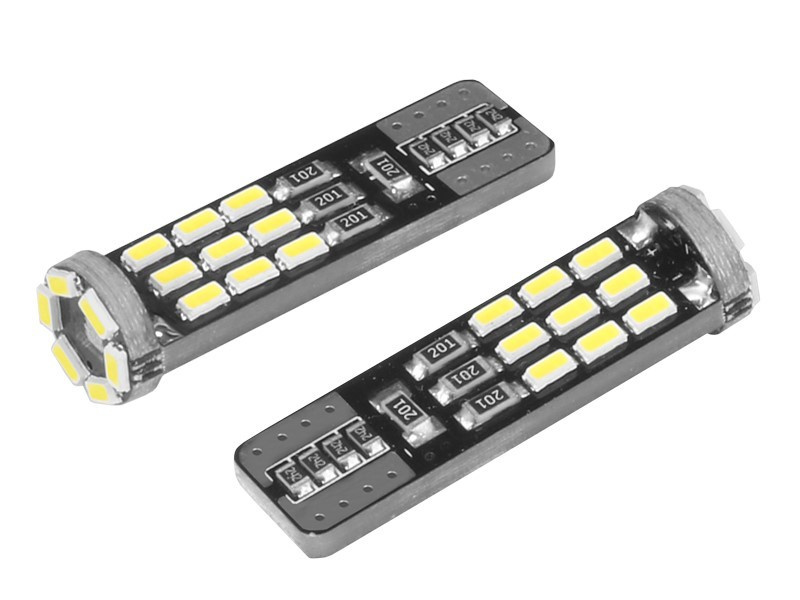 Set 2 Buc Led Vision T10 12V 24 SMD 3014 Canbus, Alb 58252