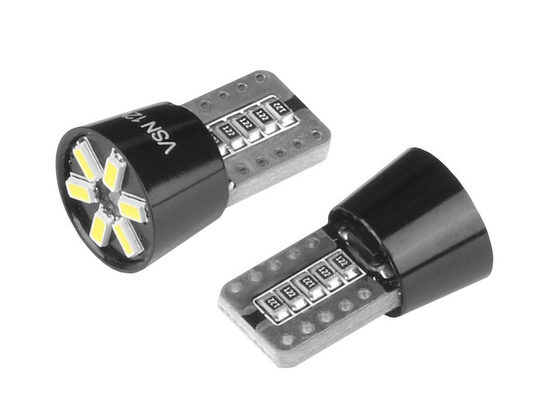 Set 2 Buc Led Vision T10 12V 6 SMD 3014 Canbus, Alb 58248
