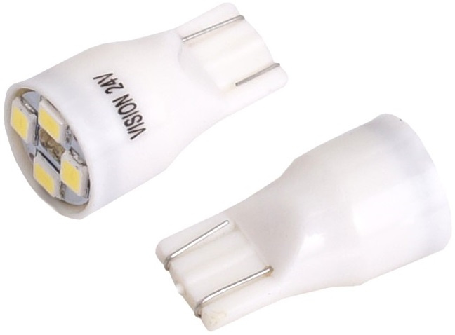 Set 2 Buc Led Vision T13 24V 4 SMD 2835 W2.1x9.5d Alb 6000K 58320