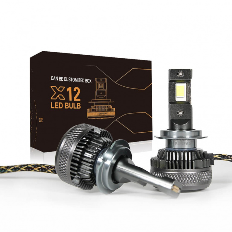 Set 2 Buc Led X12 H7 12V / 24V 120W 18000Lm Canbus Alb 6000K X12-H7 843348
