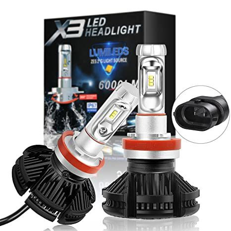 Set 2 Buc Led X3 H8 / H9 / H11 12V / 24V 50W 12000Lm Canbus Alb 6500K X3H11 146593