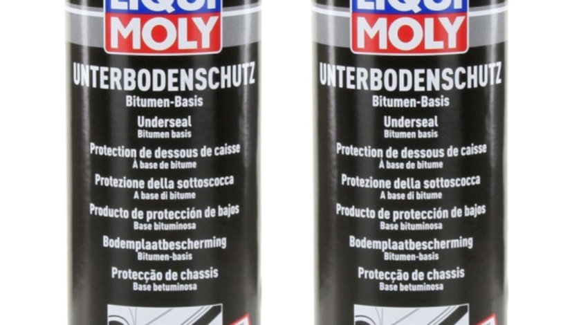 Set 2 Buc Liqui Moly Spray Antifon Protectie Sasiu Pe Baza De Bitum Negru 500ML 6111