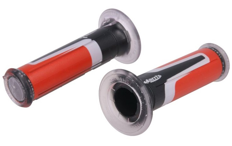 Set 2 Buc Manere Ghidon Moto Ariete Harri’s Grip Road Negru / Gri / Rosu 01687-AR