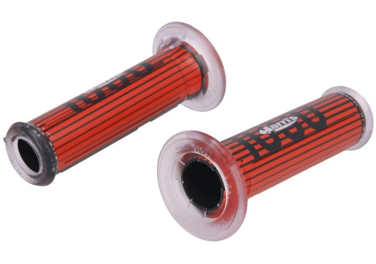 Set 2 Buc Manere Ghidon Moto Ariete Harri’s Grip Road Negru / Rosu 01687/F-CR