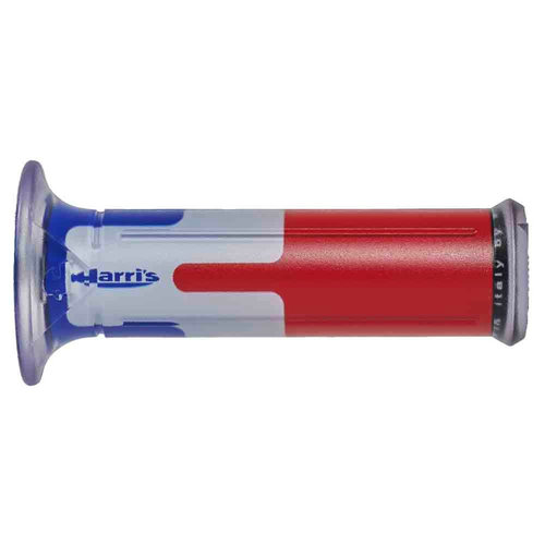 Set 2 Buc Manere Ghidon Moto Ariete Harri’s Grip Road Albastru / Alb / Rosu 01687-BRA