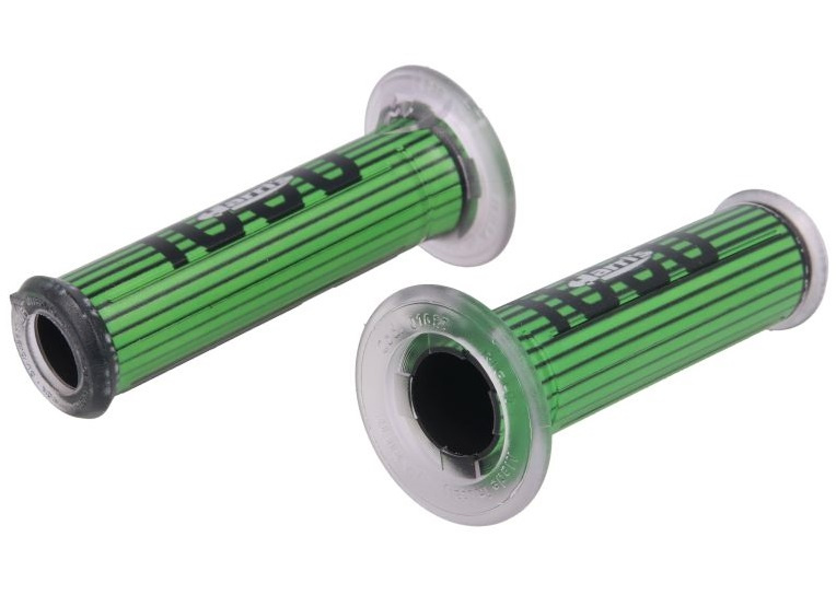 Set 2 Buc Manere Ghidon Moto Ariete Harri’s Grip Road Negru / Verde 01687/F-CV
