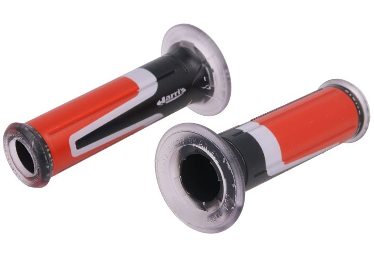Set 2 Buc Manere Ghidon Moto Ariete Harri’s Grip Road Negru / Gri / Rosu 01687/F-AR
