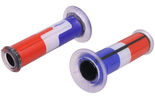Set 2 Buc Manere Ghidon Moto Ariete Harri’s Grip Road Albastru / Alb / Rosu 01687/F-BRA