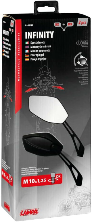 Set 2 Buc Oglinzi Retrovizoare Moto Lampa Infiniti LAM90129