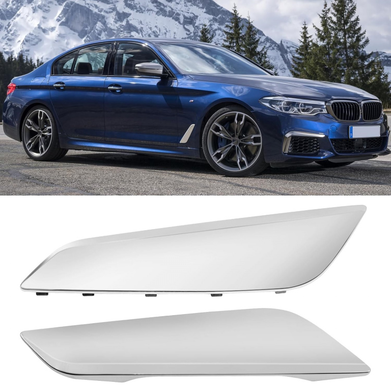 Set 2 Buc Ornament Aripa Fata Dreapta + Stanga Nty Bmw Seria 5 G30 2016-2020 Crom 51137349594 EZC-BM-460 + 51137349593 EZC-BM-459