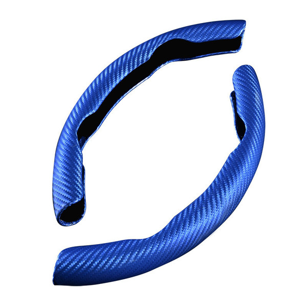 Set 2 Buc Ornamente Volan Finisaj Carbon Albastru, Dimensiune Universala FS-1205 021023-7