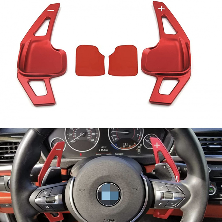 Set 2 Buc Padele Volan Compatibil Bmw X5 F15 2014-2018 8047 Rosu