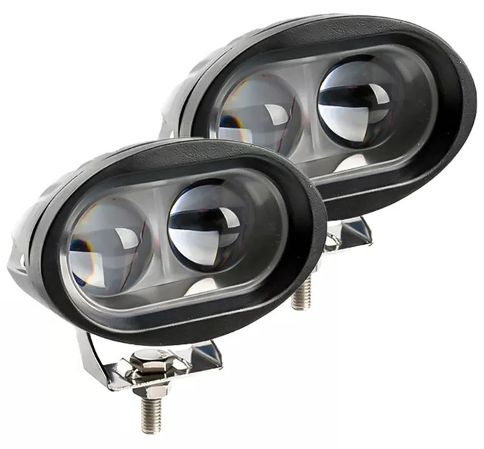 Set 2 Buc Proiector Led CH059 6D 20W 12/24V Spot Beam 30° Geam Transparent 110119-2