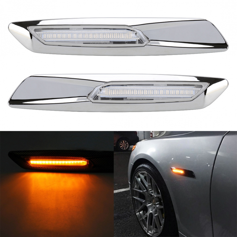 Set 2 Buc Semnalizare Aripa Led Bmw Seria 1 E88 2008-2013 Crom BTLL-103 571980