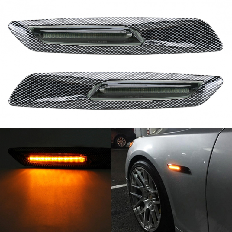 Set 2 Buc Semnalizare Aripa Led Bmw Seria 3 E93 2006-2013 Carbon BTLL-104-D 337847