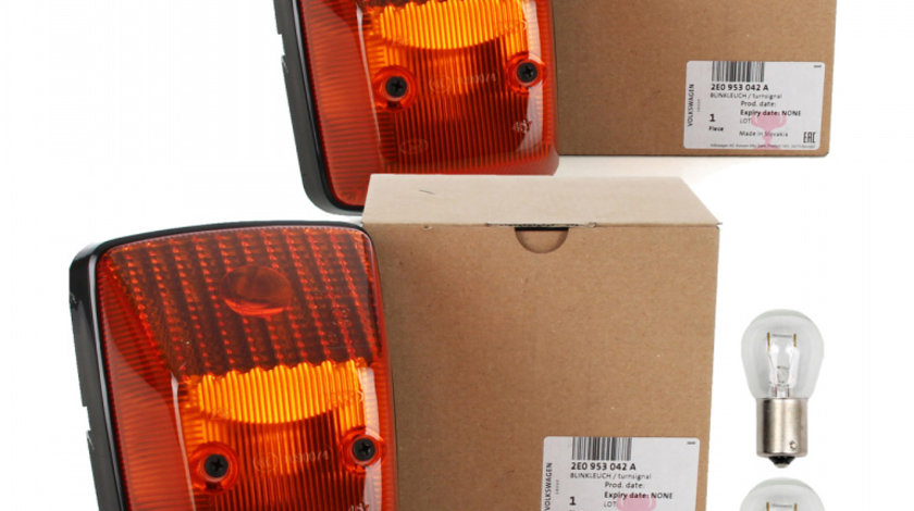 Set 2 Buc Semnalizare Plafon Spate Oe Volkswagen Crafter 2006→ 2E0953042A + Set 2 Buc Bec Osram P21W 12V 21W 7506