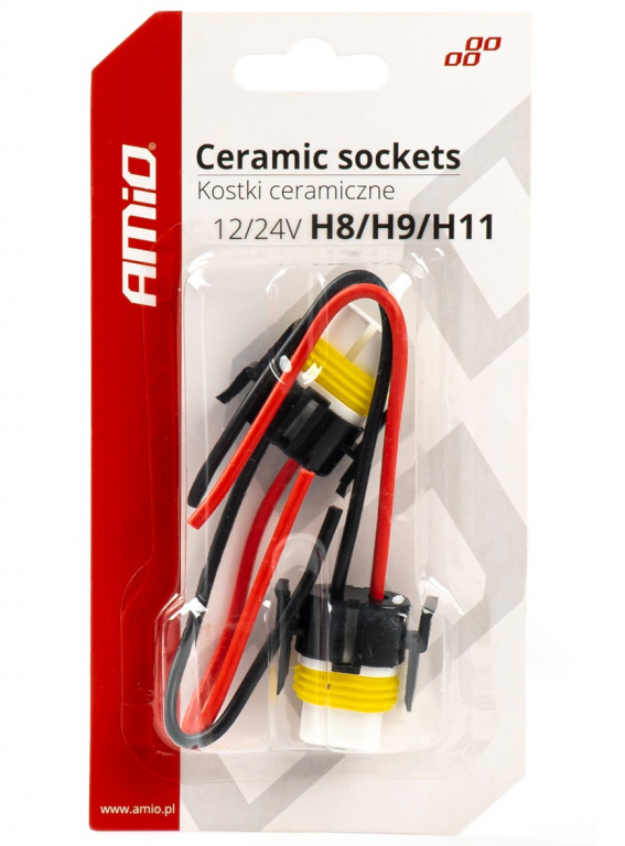 Set 2 Buc Soclu Bec H8 H9 H11 Ceramice Amio 03056