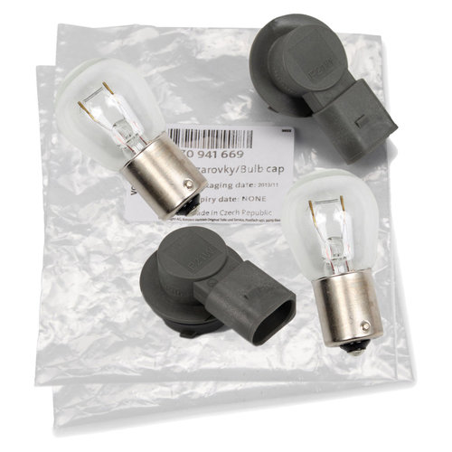 Set 2 Buc Soclu Bec Lumina Zi Oe Skoda Octavia 2 2004-2013 1Z0941669 + 2 Buc Bec Osram P21W 12V 21W ...