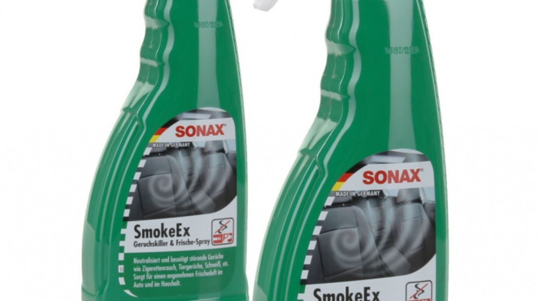 Set 2 Buc Sonax Car Breeze Smoke Ex Solutie Universala Pentru Neutralizarea Mirosurilor Neplacute 500ML 292241