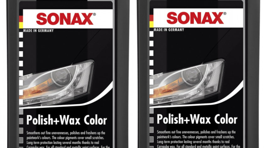 Set 2 Buc Sonax Polish &amp; Ceara Negru 500ML 296100