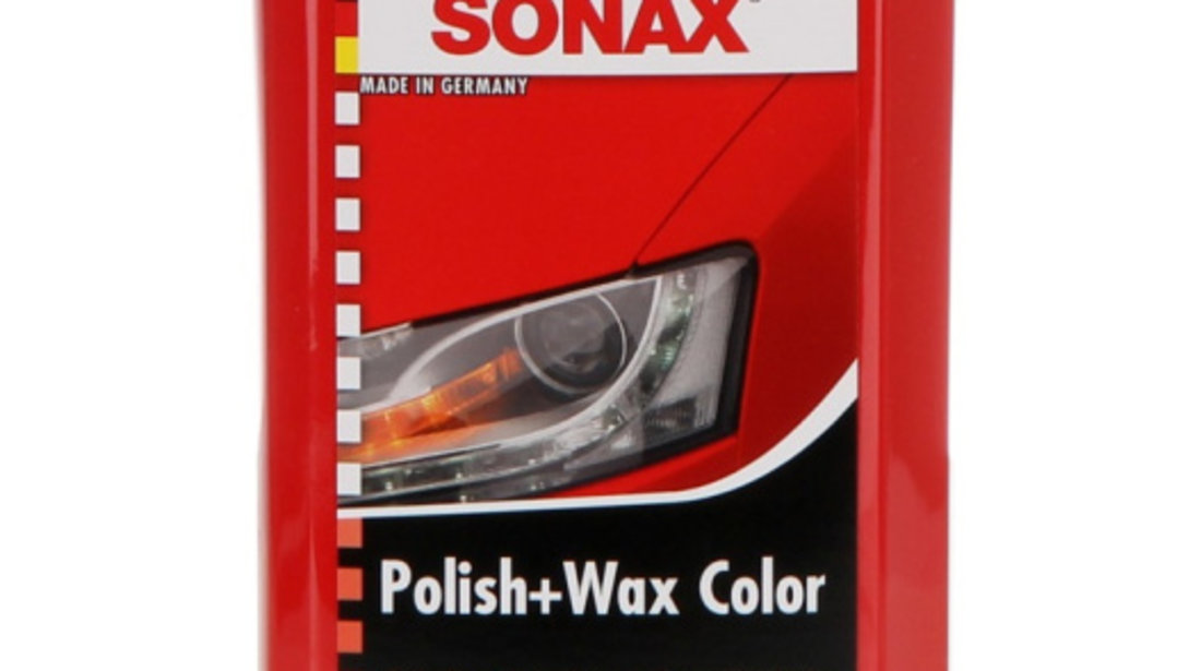 Set 2 Buc Sonax Polish &amp; Wax Colour NanoPro Polish &amp; Ceara Rosu 500ML 296400