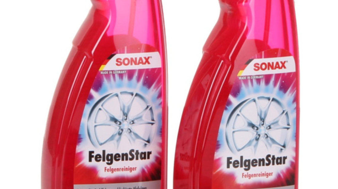 Set 2 Buc Sonax Solutie Curatat Jante Rim Star 750ML 227400 + Perie Curatat Jante Automax 1884