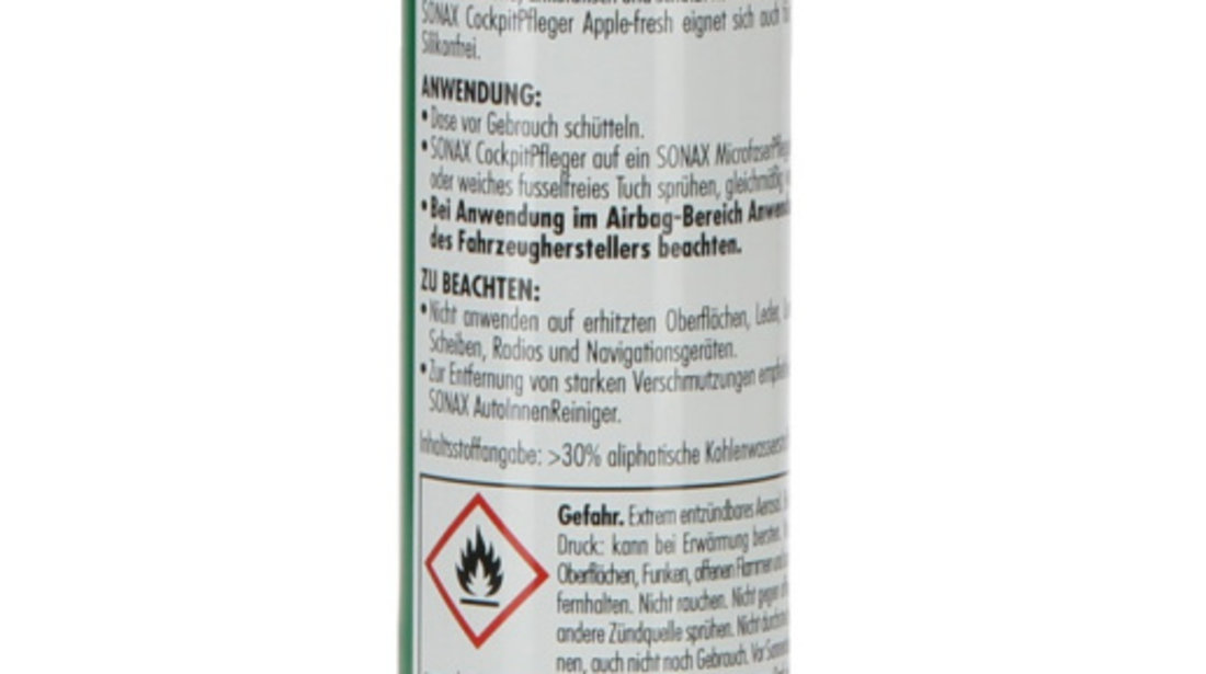 Set 2 Buc Sonax Spray Intretinere Suprafete Plastic Si Bord Apple-Fresh 400ML 344300