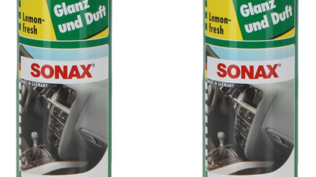 Set 2 Buc Sonax Spray Intretinere Suprafete Plastic Si Bord Lemon-Fresh 400ML 343300