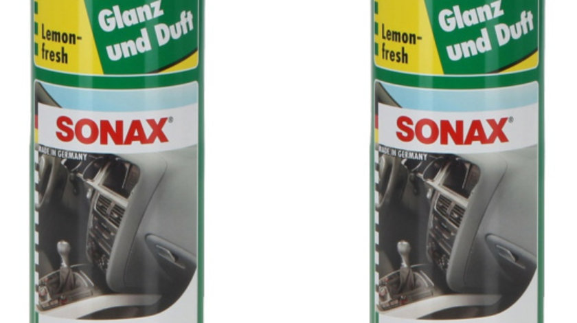 Set 2 Buc Sonax Spray Intretinere Suprafete Plastic Si Bord Lemon-Fresh 400ML 343300