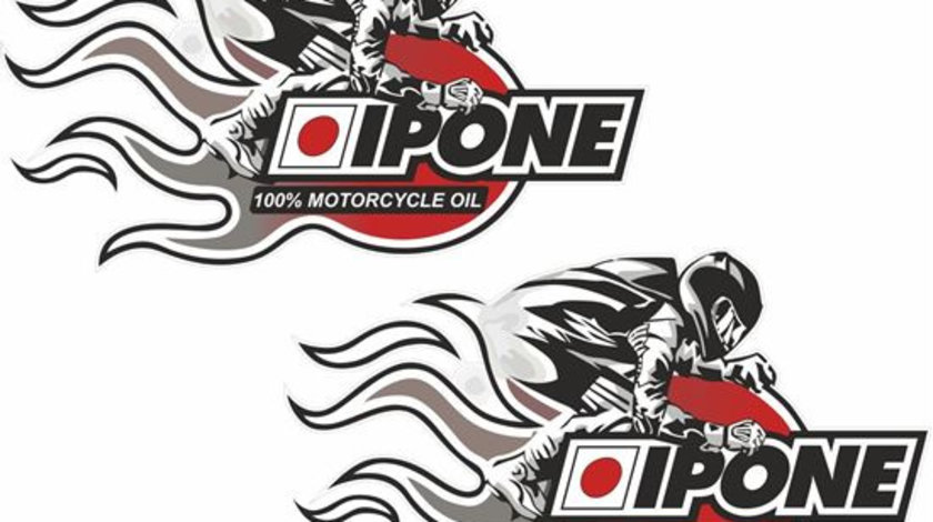 Set 2 Buc Sticker Moto Ipone 6x8.5cm Negru