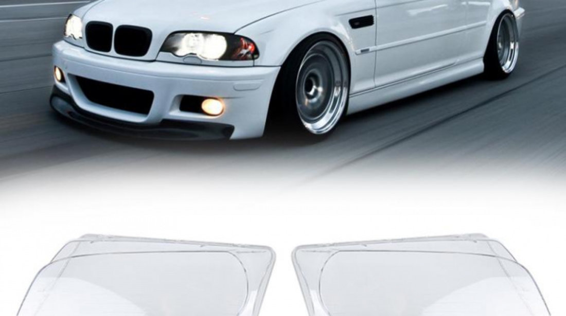 Set 2 Buc Sticla Far Dreapta + Stanga Am Bmw Seria 3 E46 1998-2003 Coupe / Cabrio Non Facelift HB010