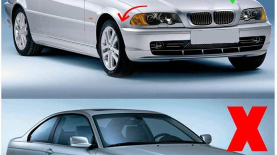 Set 2 Buc Sticla Far Dreapta + Stanga Am Bmw Seria 3 E46 1998-2003 Coupe / Cabrio Non Facelift HB010