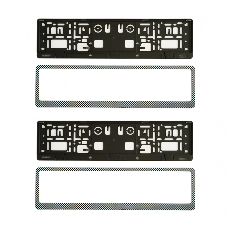 Set 2 Buc Suport Numar Inmatriculare Carbon Mega Drive 45191