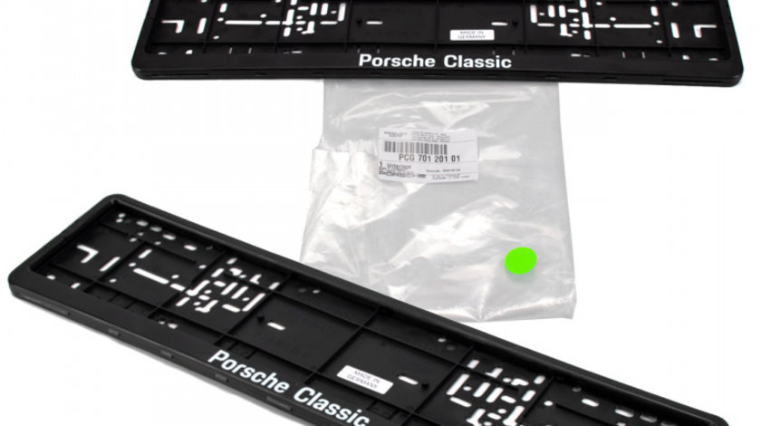 Set 2 Buc Suport Numar Inmatriculare Oe Porsche Classic PCG70120100