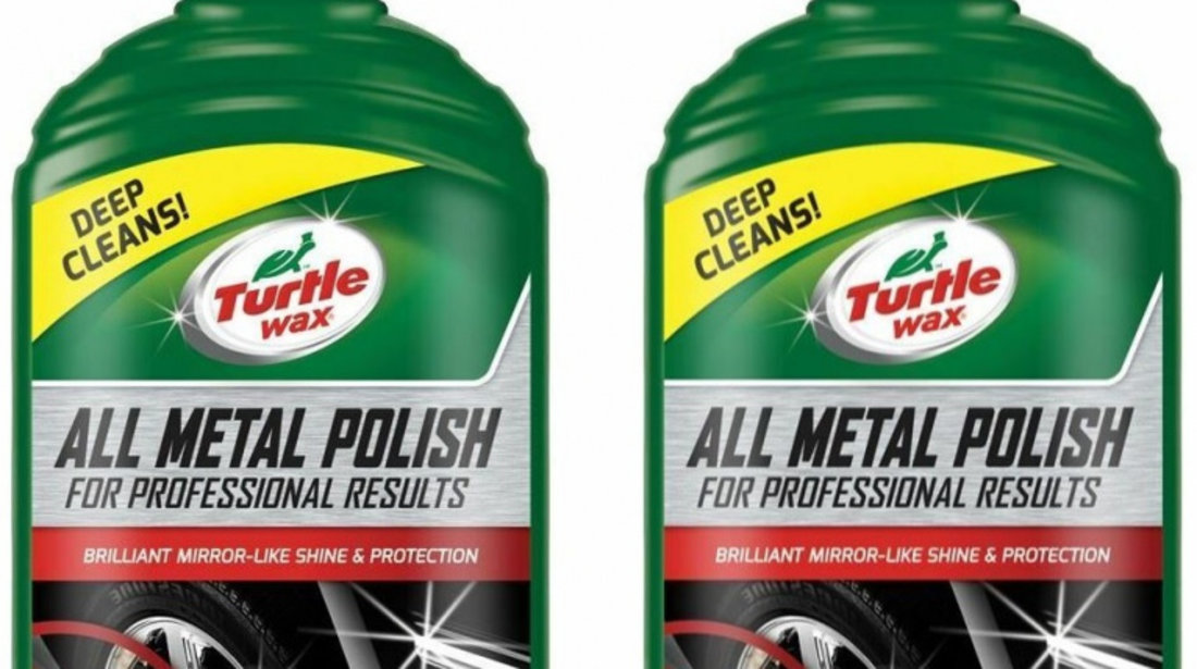 Set 2 Buc Turtle Wax All Metal Polish Polish Pentru Metal 300ML FG52792