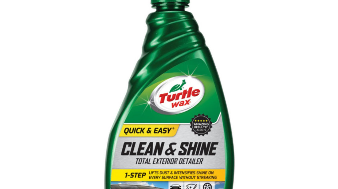 Set 2 Buc Turtle Wax Solutie Curatat Si Lustruit Clean &amp; Shine Total Exterior Detailer 500ML TW FG53033