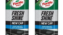 Set 2 Buc Turtle Wax Spray Silicon Bord New Car Fr...