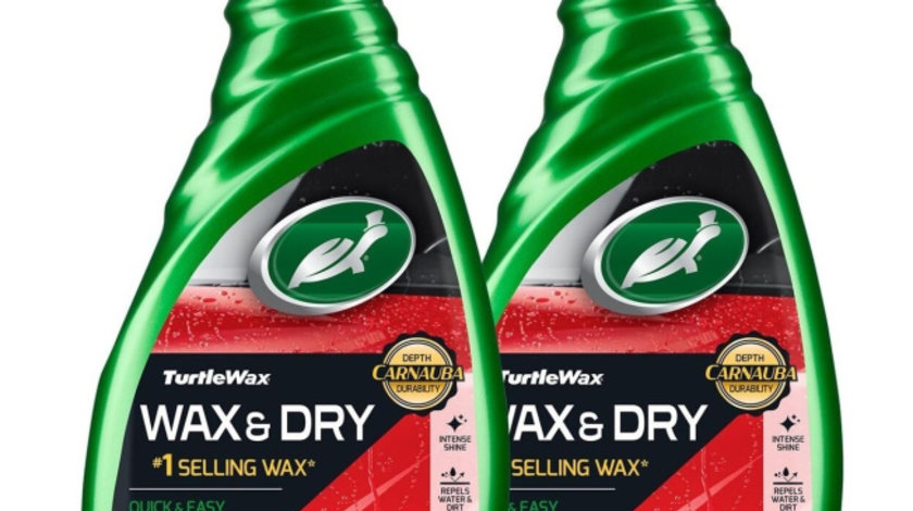 Set 2 Buc Turtle Wax Wax &amp; Dry 1 Selling Spray Wax Ceara Lichida 500ML FG52795