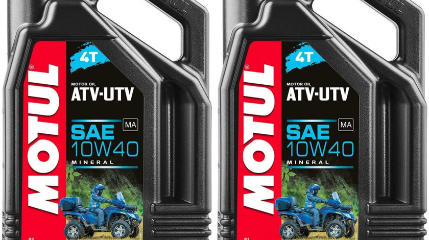 Set 2 Buc Ulei Motor Atv Motul 4T ATV-UTV 10W-40 4L 105879