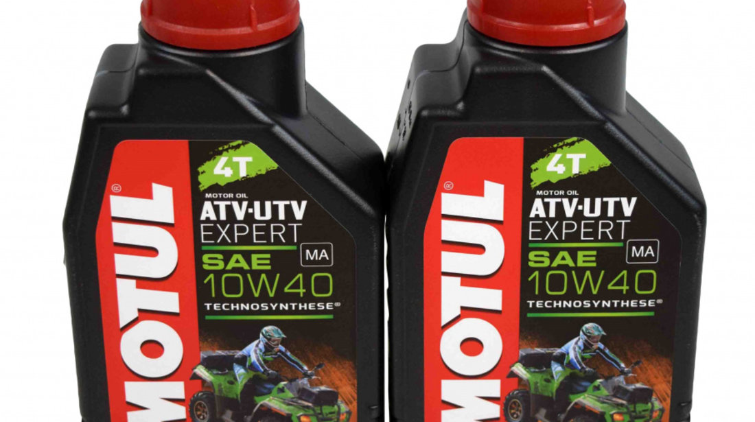 Set 2 Buc Ulei Motor Atv Motul 4T ATV-UTV Expert 10W-40 MA 1L 105938