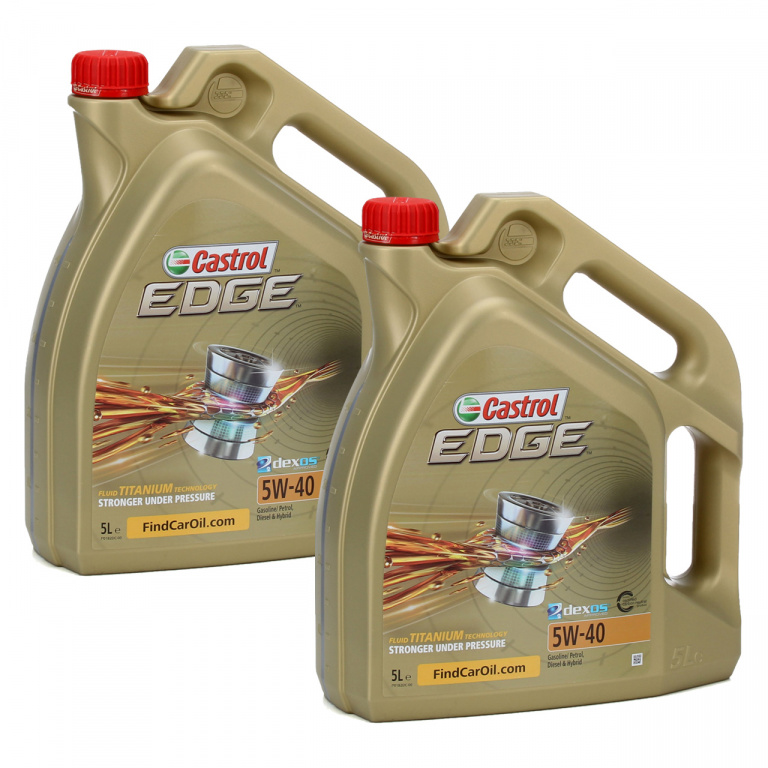 Set 2 Buc Ulei Motor Castrol Edge Titanium Fst 5W-40 5L