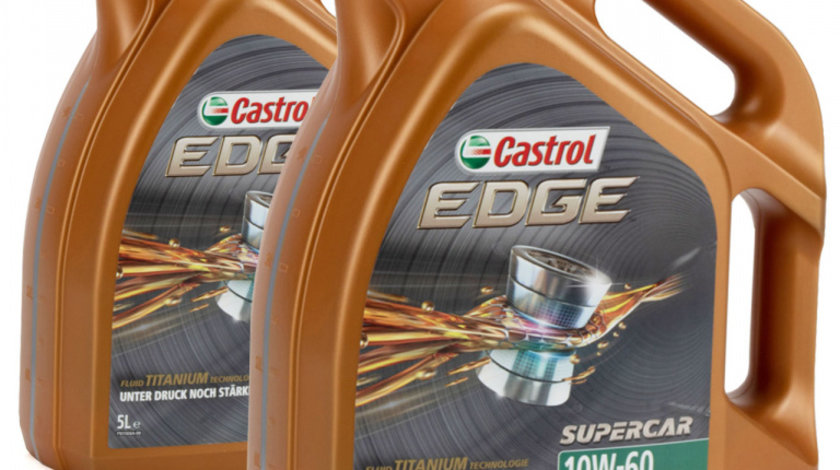 Set 2 Buc Ulei Motor Castrol Edge Titanium FST Supercar 10W-60 5L 1595CE