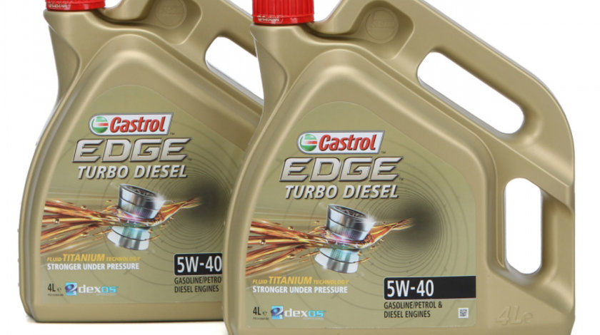 Set 2 Buc Ulei Motor Castrol Edge Turbo Diesel Titanium 5W-40 4L
