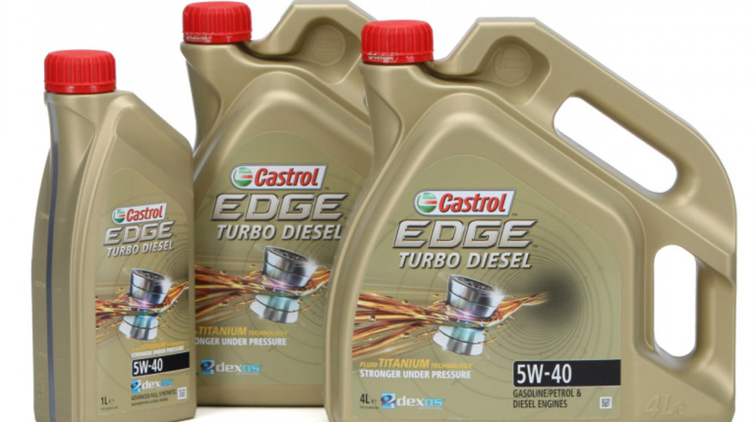 Set 2 Buc Ulei Motor Castrol Edge Turbo Diesel Titanium 5W-40 4L 1535BA + Ulei Motor Castrol Edge Turbo Diesel Titanium 5W-40 1L 1535B5