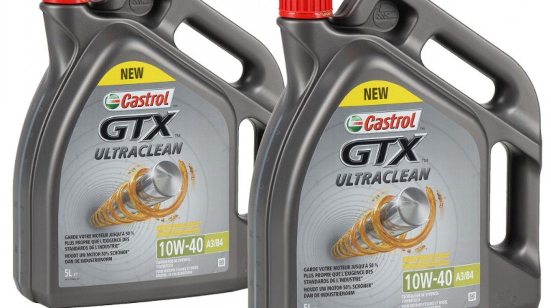 Set 2 Buc Ulei Motor Castrol GTX Ultraclean 10W-40 5L 15A4D4