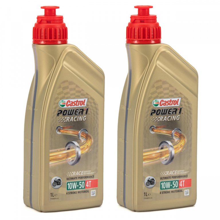 Set 2 Buc Ulei Motor Castrol Power 1 Racing 10W-50 4T 1L 14E94F