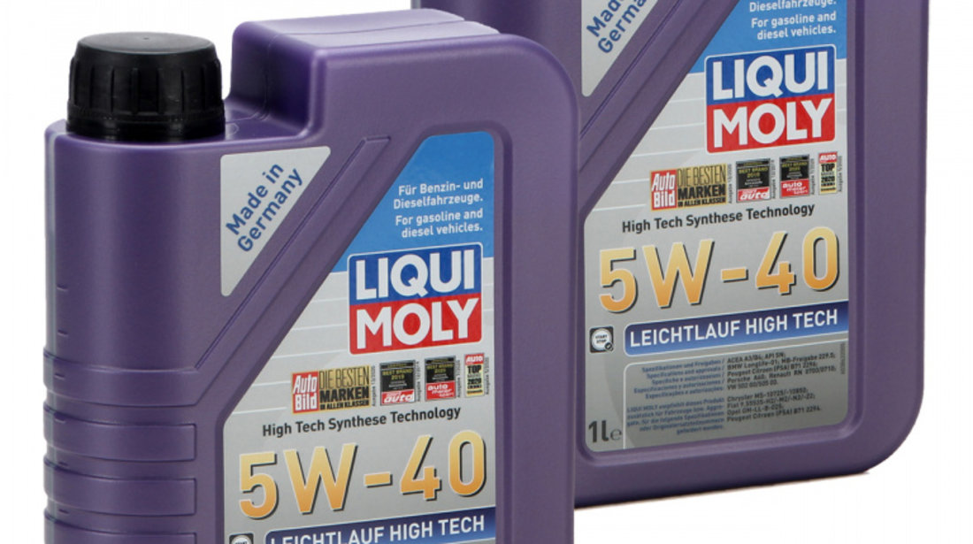 Set 2 Buc Ulei Motor Liqui Moly Leichtlauf High Tech 5W-40 1L 2327