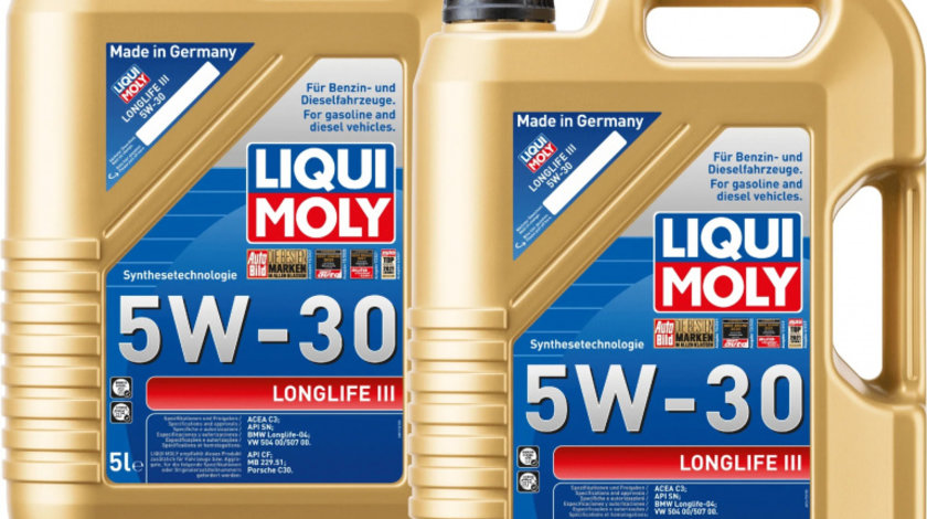 Set 2 Buc Ulei Motor Liqui Moly Longlife III 5W-30 5L 20822